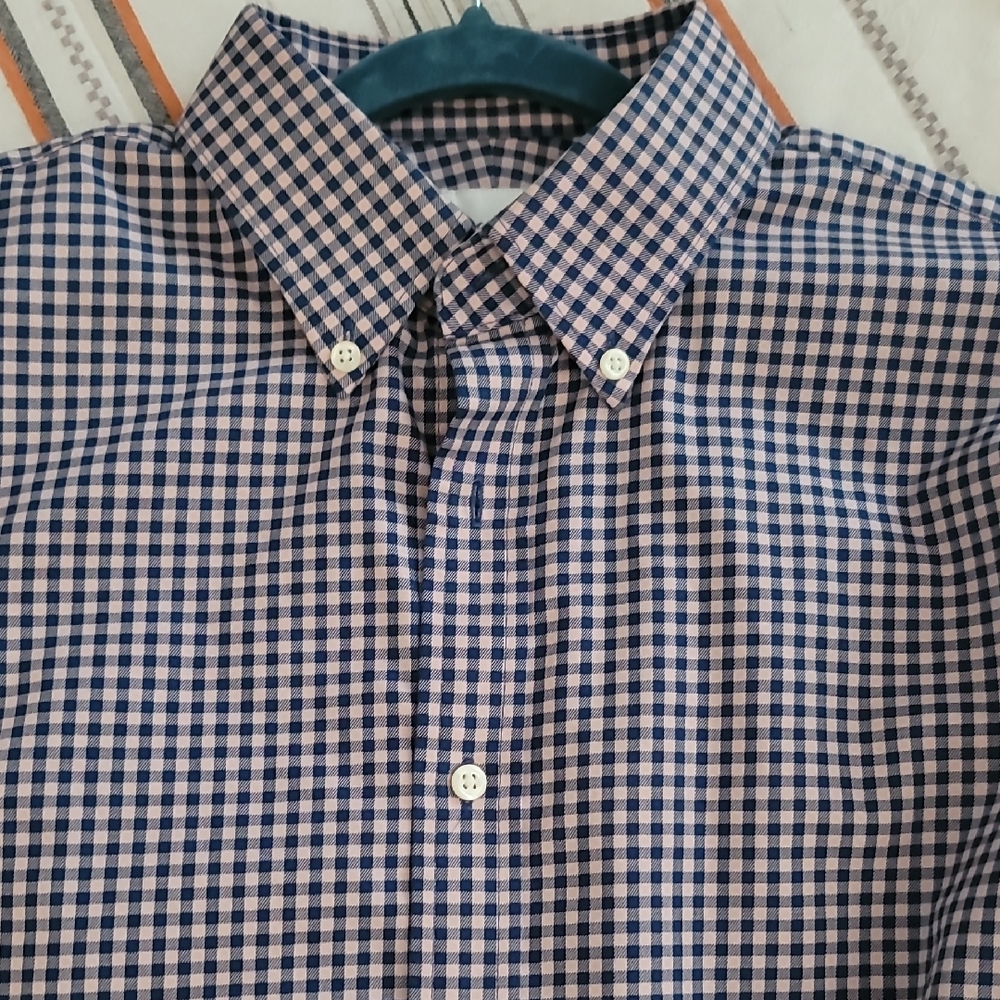 Nordstrom Men's Checkered Black and White Shirt 100%cotton